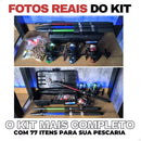Super Kit 3 Varas + 3 Molinetes com Caixa Completa GRÁTIS